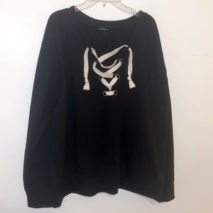 Black Sweater with Adjustable Bust